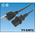 Power cord cable with quick connect flag terminals housing